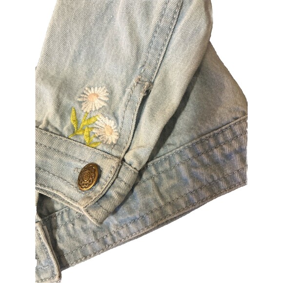 Girls Cupcakes and Cashmere Embroidered Love and Daisies Ruffled denim  2T - Picture 10 of 14